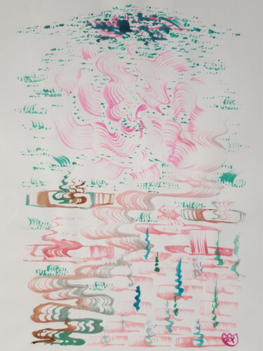 Painting titled "Sumi-x1" by Max Padma, Original Artwork, Ink
