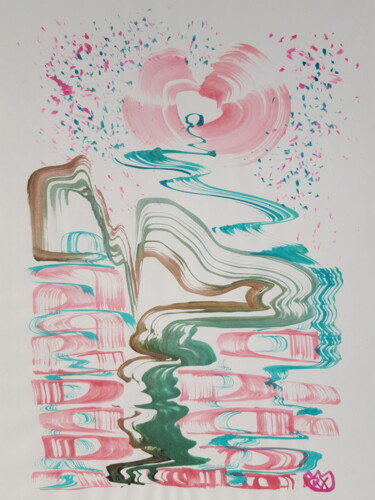 Malerei mit dem Titel "Sumi-x4" von Max Padma, Original-Kunstwerk, Tinte