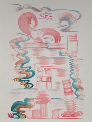 Painting titled "Sumi-x5" by Max Padma, Original Artwork, Ink