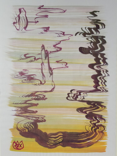 Painting titled "Sumi-x6" by Max Padma, Original Artwork, Ink