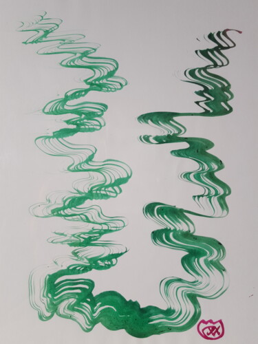 Peinture intitulée "Sumi-x8" par Max Padma, Œuvre d'art originale, Encre