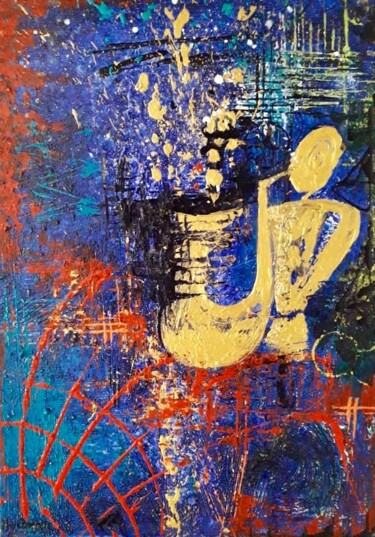 Painting titled "Music!" by May Clemente, Original Artwork, Acrylic