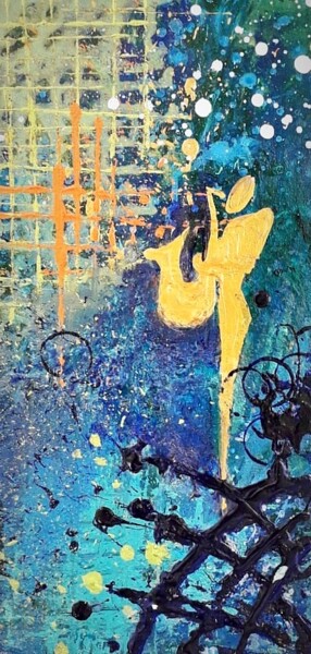 Painting titled "Jazz II" by May Clemente, Original Artwork, Acrylic