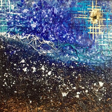 Painting titled "Ciel bleu, mer agit…" by May Clemente, Original Artwork, Acrylic