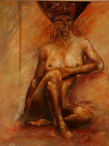 Peinture intitulée "L'empire des sens" par Maya Arti, Œuvre d'art originale, Huile