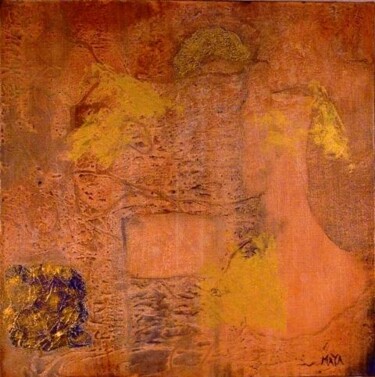 Peinture intitulée "pépite" par Maya Arti, Œuvre d'art originale, Huile