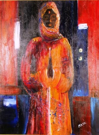 Painting titled "RAM RAM JI" by Maya Arti, Original Artwork, Other