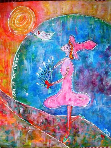 Peinture intitulée "PREVENTION SIDA" par Maya Arti, Œuvre d'art originale, Autre