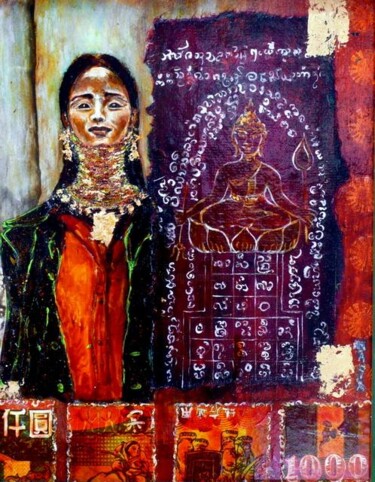 Painting titled "petite birmane pado…" by Maya Arti, Original Artwork