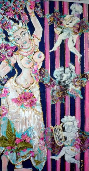 Peinture intitulée "parade thailandaise" par Maya Arti, Œuvre d'art originale