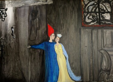 Peinture intitulée "Le prince n'était p…" par Maya Del Villar, Œuvre d'art originale, Huile