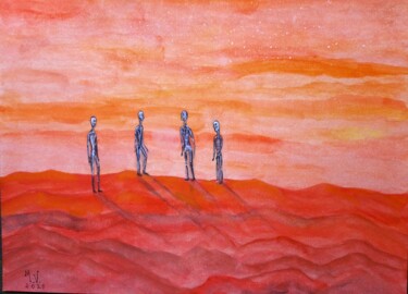Peinture intitulée "Après la terre" par Maya Del Villar, Œuvre d'art originale, Huile