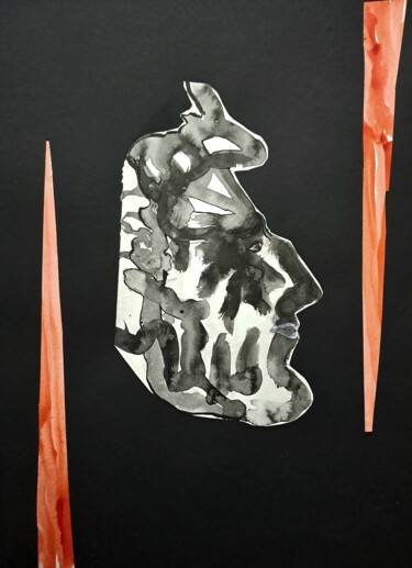 Коллажи под названием "Le sage coiffe8" - Maya Del Villar, Подлинное произведение искусства, Коллажи