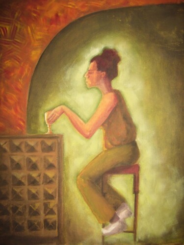 Painting titled "Solitude" by Maya Ratovondrahona, Original Artwork, Oil