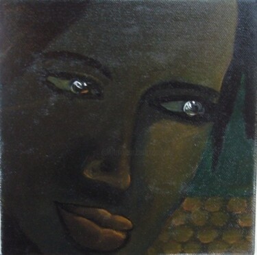 Painting titled "Lola" by Maya Ratovondrahona, Original Artwork, Oil