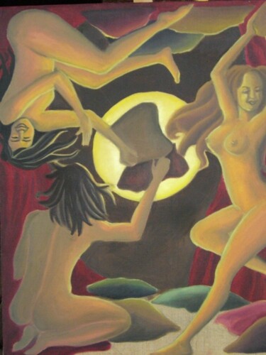 Peinture intitulée "La bataille d'oreil…" par Maya Ratovondrahona, Œuvre d'art originale, Huile