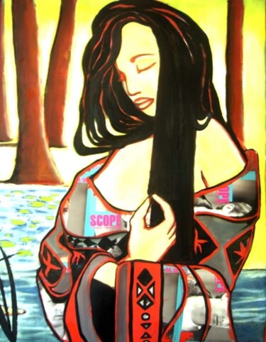 Painting titled "Neige d'été" by Maya Ratovondrahona, Original Artwork, Oil