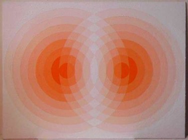Painting titled "Orange Double" by Maya Brassel, Original Artwork, Oil
