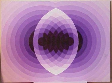 Painting titled "Purple Double" by Maya Brassel, Original Artwork, Oil