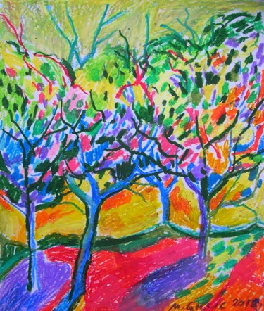 Drawing titled "Colour infusion No 7" by Maja Grecic, Original Artwork, Pastel