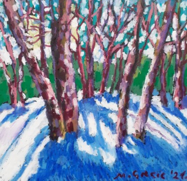 Rysunek zatytułowany „Winter” autorstwa Maja Grecic, Oryginalna praca, Pastel