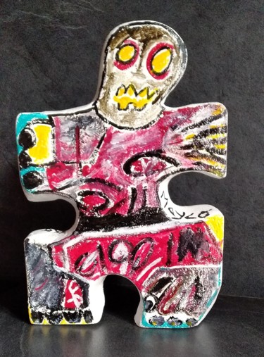 Sculpture titled "What's Up ?" by Mayco, Original Artwork, Acrylic