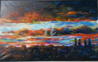 Painting titled "VISTAS DE MADRID" by Maylu Garcia (María Luisa García), Original Artwork, Oil