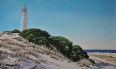 Painting titled "Paisaje con Faro de…" by Maymonis, Original Artwork, Oil