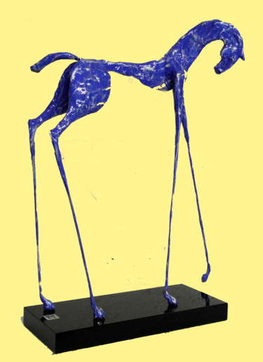 Sculpture titled "cheval-bleu.jpg" by Jean Denis Maysonnave, Original Artwork