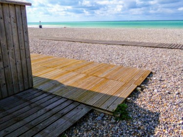 Fotografia intitulada "Plage de Normandie" por Patrick Maze, Obras de arte originais, Fotografia digital