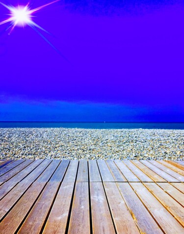Fotografia intitolato "A la plage - Dieppe" da Patrick Maze, Opera d'arte originale, Fotografia digitale
