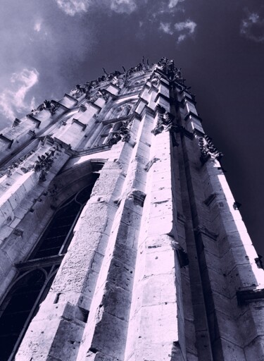 Photographie intitulée "Église Saint Maclou" par Patrick Maze, Œuvre d'art originale, Photographie numérique