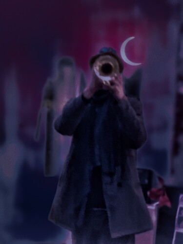 Fotografia intitolato "Trompettiste" da Patrick Maze, Opera d'arte originale, Fotografia digitale