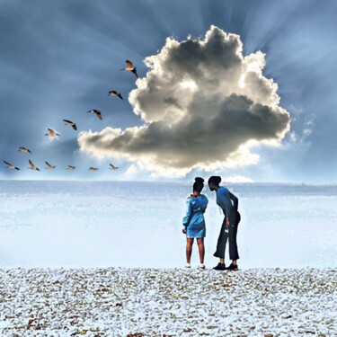 Fotografia intitolato "Promenade à la mer" da Patrick Maze, Opera d'arte originale, Fotografia digitale
