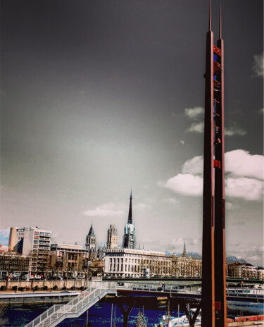 Fotografía titulada "Quai de Rouen" por Patrick Maze, Obra de arte original, Fotografía digital