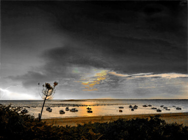 Photographie intitulée "Plage de Bretagne" par Patrick Maze, Œuvre d'art originale, Photographie numérique