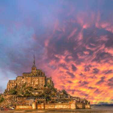 Photographie intitulée "Mont Saint Michel s…" par Patrick Maze, Œuvre d'art originale, Photographie numérique