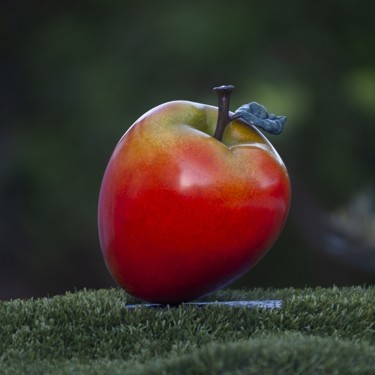 Sculpture intitulée "Petite Pomme" par Mazel-Jalix, Œuvre d'art originale, Bronze