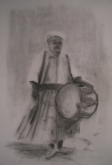 Peinture intitulée "Joueur de Tambour" par Xraq, Œuvre d'art originale