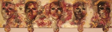 Peinture intitulée "les cinq vierges" par Mazz, Œuvre d'art originale, Huile
