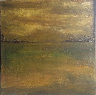 Painting titled "Crépuscule" by Patricia Mazzeo, Original Artwork, Oil