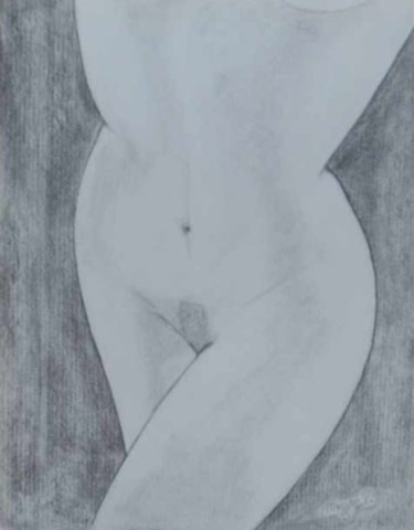 Drawing titled "Debora" by Patricia Mazzeo, Original Artwork, Pencil Mounted on Cardboard