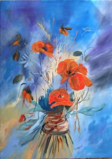 envolée 2 Peinture intitulée "envolée 2" par Anne Marie Mazzocchi, Œuvre d'art originale, Huile