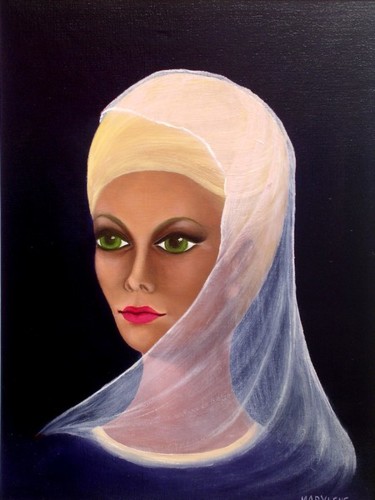 Painting titled "Vikinga" by Marie Baudry (Marylene), Original Artwork, Oil