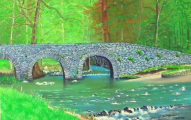 Peinture intitulée "Pont St Lambert - V…" par Marie Baudry (Marylene), Œuvre d'art originale