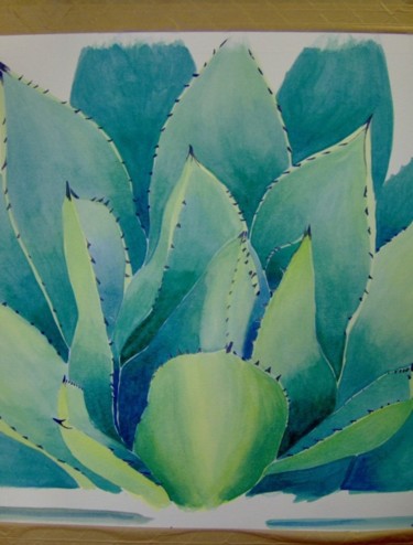 Painting titled "Agave Dreams" by Mary Beth Dolan, Original Artwork, Oil