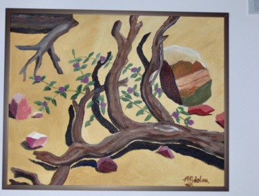 Painting titled "Along the Path" by Mary Beth Dolan, Original Artwork, Oil