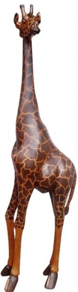 Sculpture titled "girafe en bois" by Mbode, Original Artwork, Wood