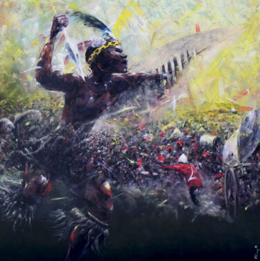 Malarstwo zatytułowany „Anglo-Zulu War (Isa…” autorstwa Mbongeni, Oryginalna praca, Akryl