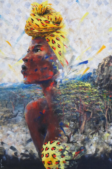 Peinture intitulée "Wild and Wonderful…" par Mbongeni, Œuvre d'art originale, Huile